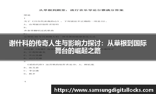 谢什科的传奇人生与影响力探讨：从草根到国际舞台的崛起之路